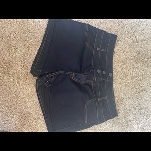 Dark denim jean shorts